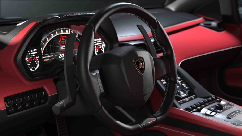 Lamborghini Countach red interior